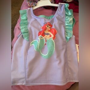 Little Mermaid Swimsuit with Ruffle Sleeves
